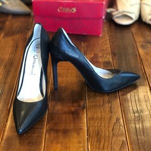 Jeffrey Campbell Black Leather Pumps